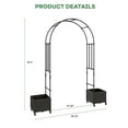 thumbnail image 2 of Riedhoff Span 47.2" Steel Garden Arch Trellis for Climbing Plants,Outdoor Garden Arbors and Arches, 2 of 7