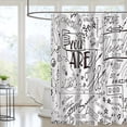 thumbnail image 5 of Funny Shower Curtain for Bathroom Accessories Inspirational Funny Quotes Cool Shower Curtain Set 72x72in, 5 of 7