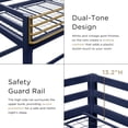 thumbnail image 6 of Furniture of America Two-Tone Kids Metal Twin Loft Bed with Guardrails, Blue and Gold, 6 of 9
