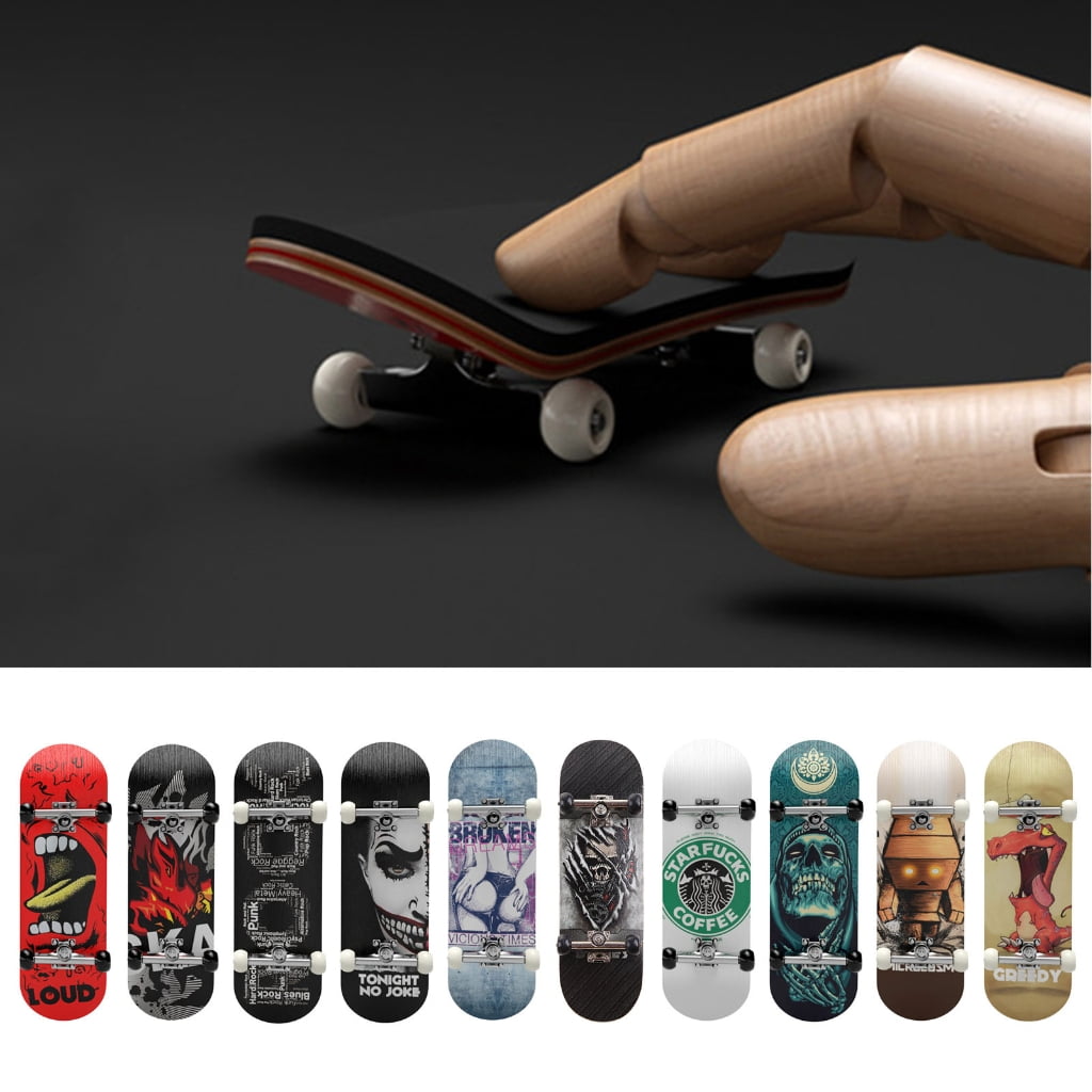 Ochine Mini Finger Skateboard Toys Party Favors Wooden Finger Skate Board  Ultimate Sports Training Props Professional Fingerboard Set Creative