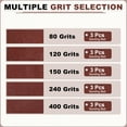 thumbnail image 3 of 1-1/8 x 21 Inch Sanding Belts, 15 Pcs 80/120/150/240/400 Grit Aluminum Oxide Abrasive Belt Sander File Belt for Woodworking, Metal Polishing, Knife Sharpener, 3 of 7