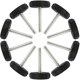 thumbnail image 1 of Uxcell M8x50x40mm Patas de deslizamiento ajustables para muebles, niveladores, protector de suelo para patas de mesa 10pcs, 1 of 5