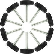 Uxcell M8x50x40mm Furniture Glide Leveling Feet Adjustable Leveler Floor Protector for Furniture Table Leg 10pcs