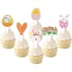 thumbnail image 4 of Decoraciones De Pancartas De Pascua Happy Easter Bunny Bunting Garland Decoración De Pascua Decoración De Fiesta En Casa Favores Serendint HA034768-00, 4 of 6