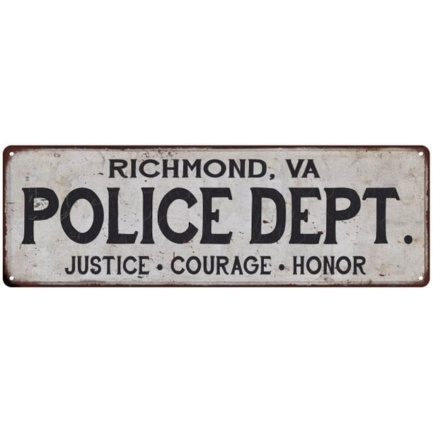 Richmond Va Police Dept Home Decor Metal Sign Gift 6x18 106180012089 Com - Home Decor Richmond Va