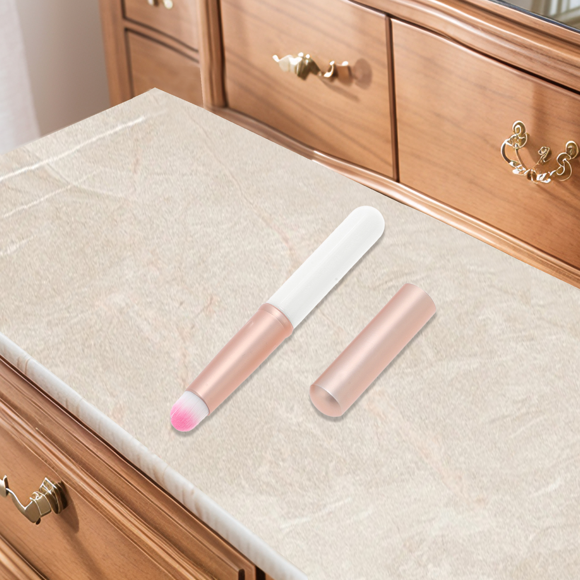 Unique Bargains 1 Pc Lightweight Blending Brush for Everyday Makeup White