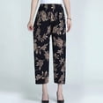 thumbnail image 2 of Ice Silk Wide-leg Pants Middle-aged And Elderly Loose Flower Pants, 2 of 2