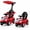 Red, variant on ELLEGNT 3 in 1 Toddler Push Car Ride On Toy with Canopy Parent Handle Horn, Pink