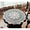 thumbnail image 5 of Handmade Crochet Cotton Table Cloth Lace Doilies Round Lace Tablecloths 18 Inches., 5 of 7