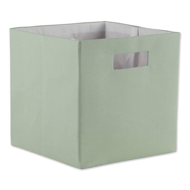 DII Poliéster Cubo Sólido Menta Cuadrado 11x11x11