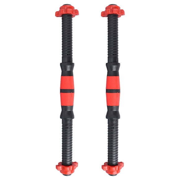 2pcs 40cm Barras con mancuernas Manijas con mancuernas Cuello de pesas Spinlock Set con 4 tuercas para gimnasio Barbells Mancuernas Barras Entrenamiento de fuerza (color aleatorio)