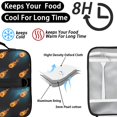 thumbnail image 4 of Basketball and Meteor Teal Pattern Bento School Insulated Lunch Bag Box with Shoulder Strap and Bottle Holder, 11" X 9.5" X 3.5", 4 of 5