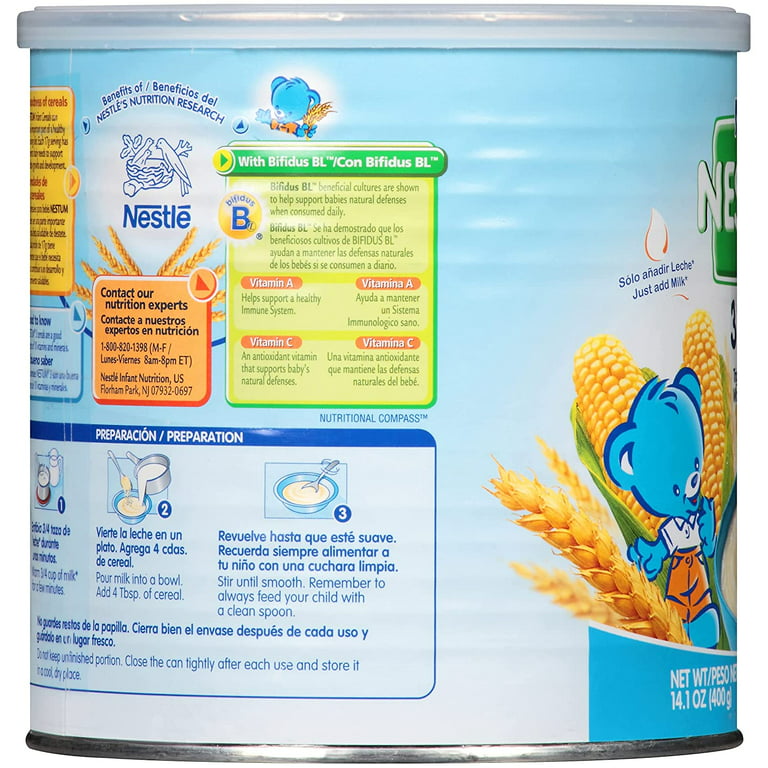 Nestle Nestum Infant Cereal, 3 Cereals, 14.1 oz (Pack of 6)
