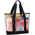 thumbnail image 1 of Handy Laundry - Bolsa transparente - Cierre de cierre, correa larga para el hombro, ribete de tela. (negro), 1 of 5