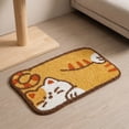 thumbnail image 4 of Cute Orange White Cat Print Doormat, Soft Absorbent Cartoon Kitten Floor Mat, Non Slip Washable Entryway Rug for Bedroom Living Room Pet Home Decor, 4 of 7