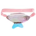 thumbnail image 1 of Fish Tail Women Waist Bag Pink Mini Crossbody Bag Multifunctional Cross Purse Cashier Bag Sequins Chest Bag, 1 of 3