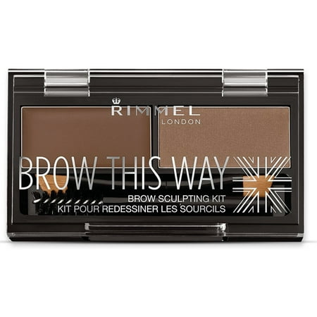 3 Pack - Rimmel Brow This Way Sculpting Kit, Medium Brown, Powder 1 (Best Brow Kit In India)