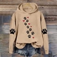 thumbnail image 2 of CheerKidz Womens Love Print Hoodies Sweatshirts Pullover Long Sleeve Casual Comfy Tops Trendy Fall Outfits Winter Clothes (Khaki,L), 2 of 3