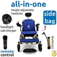 thumbnail image 3 of Majestic Buvan Electric Wheelchair, Folding Lightweight Wheelchairs, Motorized Wheel Chair, 17.5″ Wide Seat, 20AH Battery 17+ Miles Range, 310 Lbs Weight Capacity, 3 of 6
