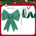 thumbnail image 6 of Dserfhy Glitter Christmas Cabinet Bow with Velvet Ribbon Large Xmas Bow Door Decoration for Christmas Tree Fireplace Kitchen Gift Wrapping, 6 of 8
