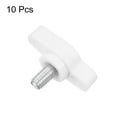 thumbnail image 3 of Uxcell 10 Packs M5 x 8mm Male Thread T/Z Wing Knobs Thumb Screw Clamping Knobs Grip White, 3 of 5