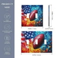 3 Gang Light Switch Cover Plate American Flag and Football Wall Plate