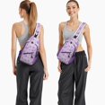 thumbnail image 4 of Floral and Leopard Print Sling Backpack, Retro Artistic Crossbody Travel Bag, Lightweight Shoulder Pack with Tropical Bloom Pattern, 4 of 6