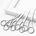 thumbnail image 3 of Ciseaux de Beauté Multifonctionnels Ergonomiques Tête Ronde en Acier Inoxydable Ciseaux Droits pour la Maison, 3 of 8