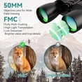 thumbnail image 5 of 10-30X50 Zoom Binoculars for Adults, High Powered Military Binoculars for Bird Watching, Hunting, Outdoor, Hiking, Concerts Large View/Waterproof/BAK7 Prism/FMC Lens/Low Light Night Vision, 5 of 8