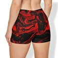 thumbnail image 2 of Red & Black Swirl High Waisted Shorts, 2 of 6