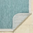 thumbnail image 6 of Livabliss Outdoor Rugs, 5x7 Miami Beach Traditional Aqua Area Rug for Patio, Porch, Deck, Backyard, Waterproof Indoor Outdoor Carpet (5'3" x 7'), 6 of 7