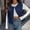 *Dark Blue, variant on ClodeEU Women's Cute Crew Neck Sleeveless Button Down Denim Vest with Pockets Dark Blue,Womens Plus L