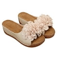 thumbnail image 3 of Mostsola Wedge Sandals for Women Platform Slide Sandals Bohemia Flower Slippers Slip on Beach Shoes, 3 of 9