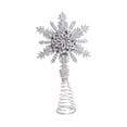 thumbnail image 2 of Christmas Tree Topper Adorno Hueco de Árbol Navideño Ornamento para Festividades Coronador Decorativo de Árbol Adecuado para Decoración Navideña Oficinas y Bares Copo de nieve plateado, 2 of 8