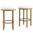 thumbnail image 2 of Modway Fable Boucle Fabric Counter Stools - Set of 2 in Oak Ivory, 2 of 8