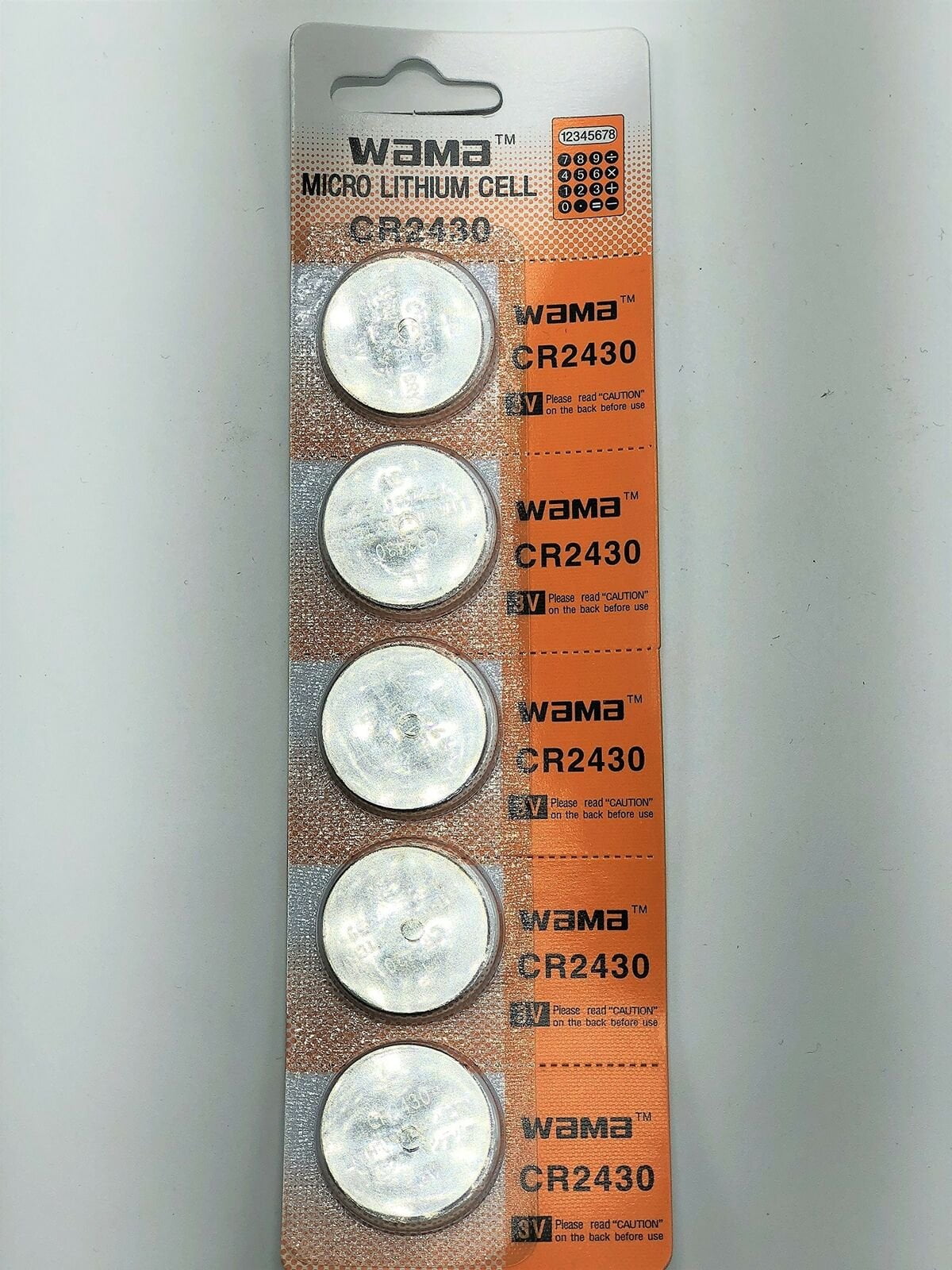 Wama CR2430 3V Lithium Coin Cell Battery (5 Batteries)