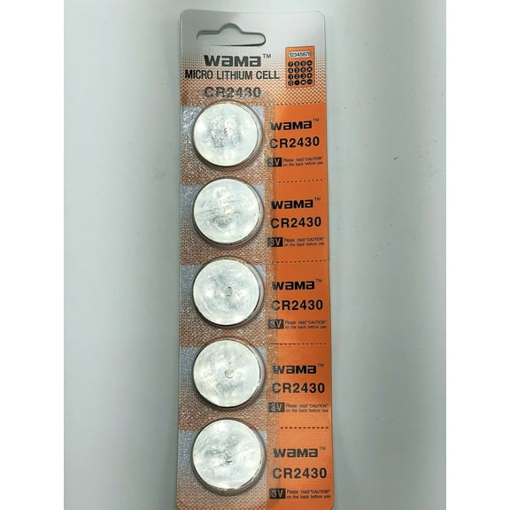 Wama CR2430 3V Lithium Coin Cell Battery (5 Batteries)