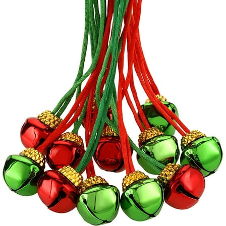 60pcs Christmas bell necklaces holiday ornaments Christmas supplies