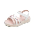 thumbnail image 4 of Sandalia Para Niña Corazon Blanco Rosa Ultra Ligera blanco 15.5, 4 of 6