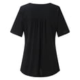 thumbnail image 6 of Auroural Clearance under $10.00 Black And Friday Deals Clearance Womens Clothes Clearance Womens Summer Tops Short Sleeve Buttons Pleated Flared Plus Size Blouses, 6 of 8