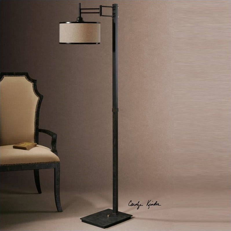 Uttermost Prescott Metal Floor Lamp In Dark Chocolate Bronze