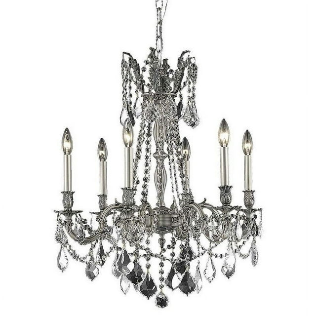 Elegant Lighting Rosalia 23" 6 Light Royal Crystal Chandelier