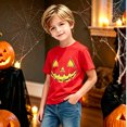 thumbnail image 2 of Ruiwill Halloween Boys Graphic Tee Funny Face Print Crew Neck Short Sleeve Top Casual Fall Pullover Boys Tshirts, 2 of 5