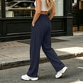 thumbnail image 4 of Inleife Women's Casual Drawstring Waist Straight Leg Sweatpants with Side Pockets, Soft Everyday Jogger Pants for Lounging & Errands, 4 of 6