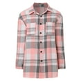 thumbnail image 5 of Women's Button Down Shirts Dressy Casual Plaid Long Sleeved Lapel Collar Blouses with Pocket Stretch Comfy Loose Fit Tunic Tops, 5 of 9