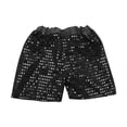 thumbnail image 3 of CPNG Boys Girls Sequin Outfits Sleeveless Waistcoat Shorts Hip-hop Jazz Dance Stage Performance Costume Vest Tops and Shorts Set(Black,3-4 Years), 3 of 6