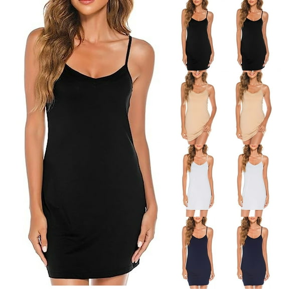 safuny Women's Mini Loose Dress Pajamas Sleepwear Solid Color Sleeveless Summer Sundress Scoop Neck Comfy Casual Relaxed Nightdress Fashion Clearance Retro Boho Beach Black