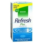 Refresh Plus Moisture Long Lasting Relief Lubricant Eye Drops, 50ct, 3-Pack