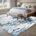 thumbnail image 4 of 5'x7' Area Rugs for Living Room Bedroom, Blue Turtle Coastal Washable Rug Carpet Runner Indoor Outdoor, Octopus Summer Beach Coral Starfish Seahorse Non Slip Floor Mats Area Rug for Kitchen, Nursery, 4 of 8