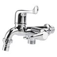 thumbnail image 3 of VIFERR Water Faucet ABS Plastic Washing Machine Faucet Sink Basin Water Tap with Double Spout & Handle G1/2(??G 1/2??), 3 of 8